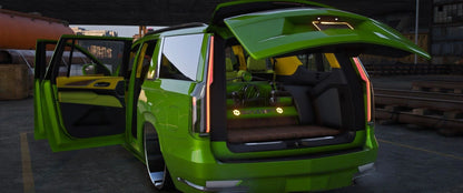 (Debadged) Cadillac Escalade 2 ESV EE SEMA Bagged | GG