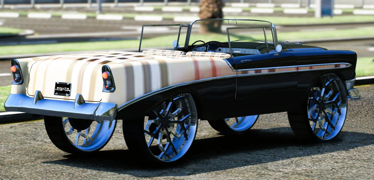 (Debadged) Chevy Belair 28s Donk | Krazy Customs