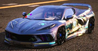 (Debadged) Chevrolet Corvette C8 Rocket Bunny The Simpsons [Dinamic Lights] | Kick Store