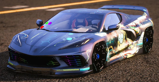 (Debadged) Chevrolet Corvette C8 Rocket Bunny The Simpsons [Dinamic Lights] | Kick Store
