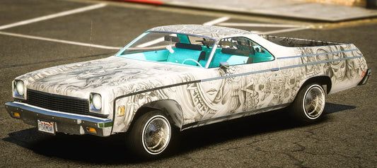 (Debadged) Chevy El Camino Lowrider | Owl Frost