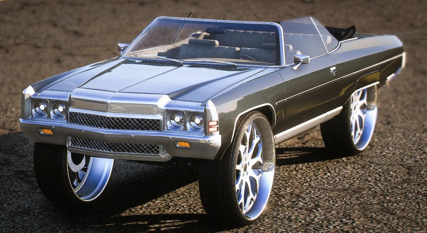 (Debadged) Chevy Impala 1972 Drop Donk | HeavyF