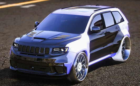 (Debadged) Custom 1320 Scatpack Jeep Grand Cherokee Trackhawk On Forgiatos | Donk Boyz