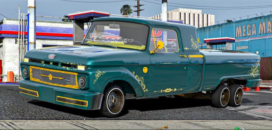 (Debadged) Ford F100 6x6 Lowrider | Owl Frost