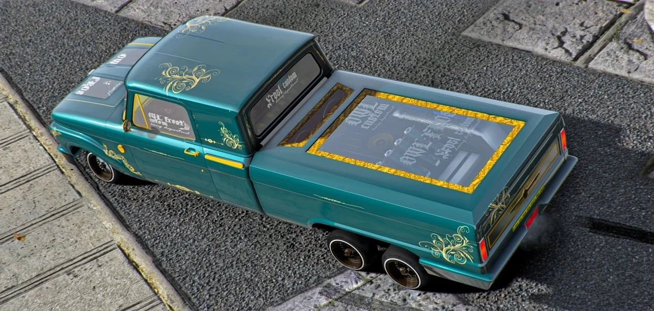 (Debadged) Ford F100 6x6 Lowrider | Owl Frost