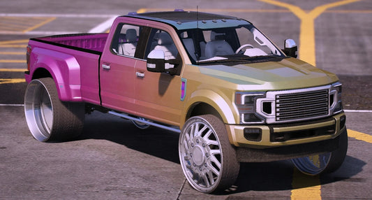 (Debadged) FORD F450 PLATINUM DUALLY ON 34" FORGIATOS | 412donklife Customs