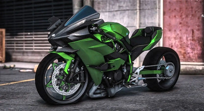 (Debadged) Kawasaki H2R Drag Bike | Underground Customs