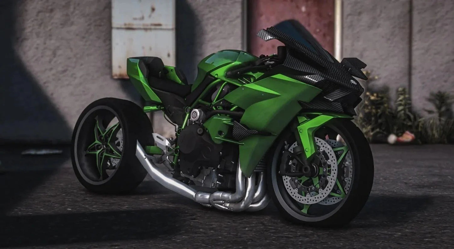 (Debadged) Kawasaki H2R Drag Bike | Underground Customs