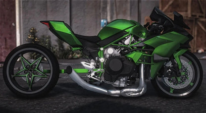 (Debadged) Kawasaki H2R Drag Bike | Underground Customs