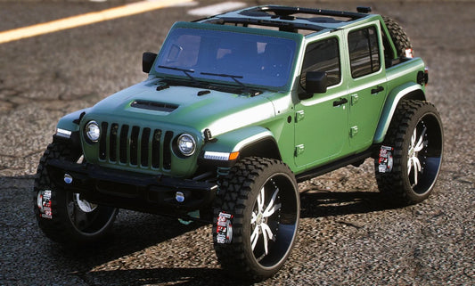 (Debadged) Jeep Wrangler Rubicon On Brushed Forgis With Matching Trailer | PNUT Customs