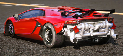 (Debadged) Lamborghini SVJ Twin Turbo Drag | Sengong