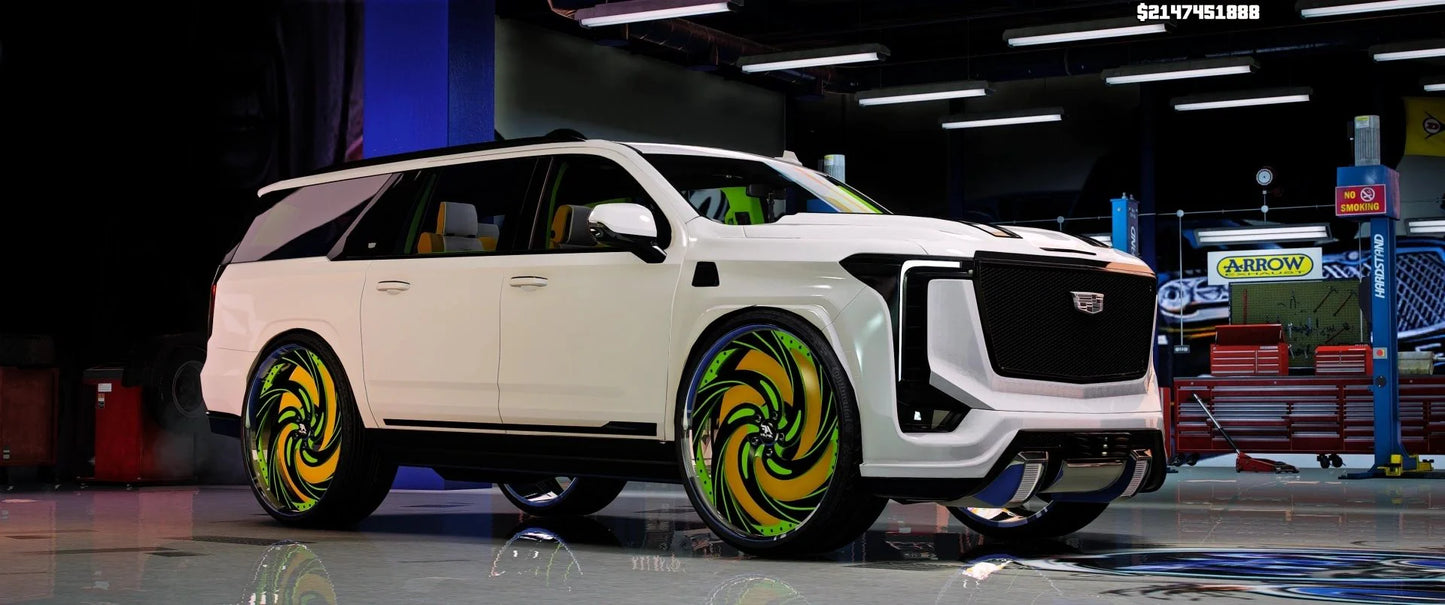 Cadillac Escalade Concept on floaters Donk 2025 (Animated Sunroof) | GZ Customs