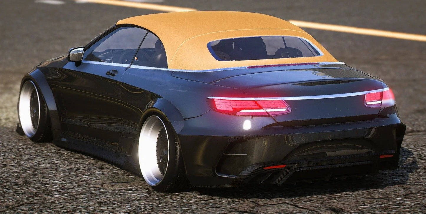 (Debadged) Mercedes S63 Cabrio Custom [Animated Roof] | Macs Custom