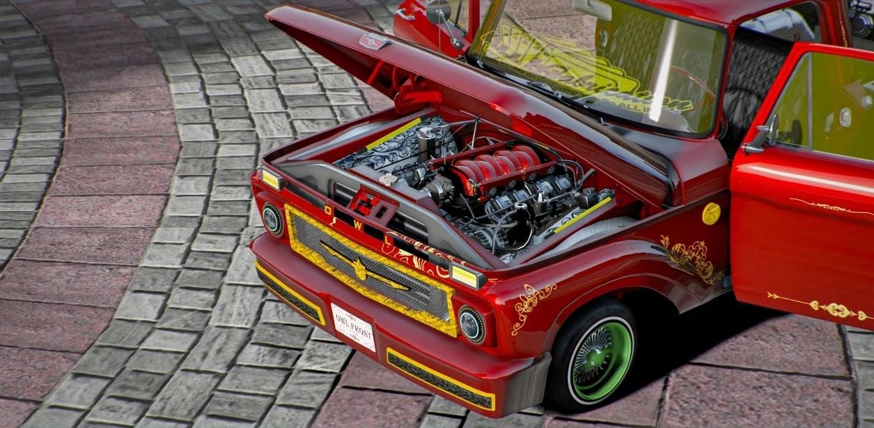 (Debadged) Ford F100 Lowrider | Owl Frost
