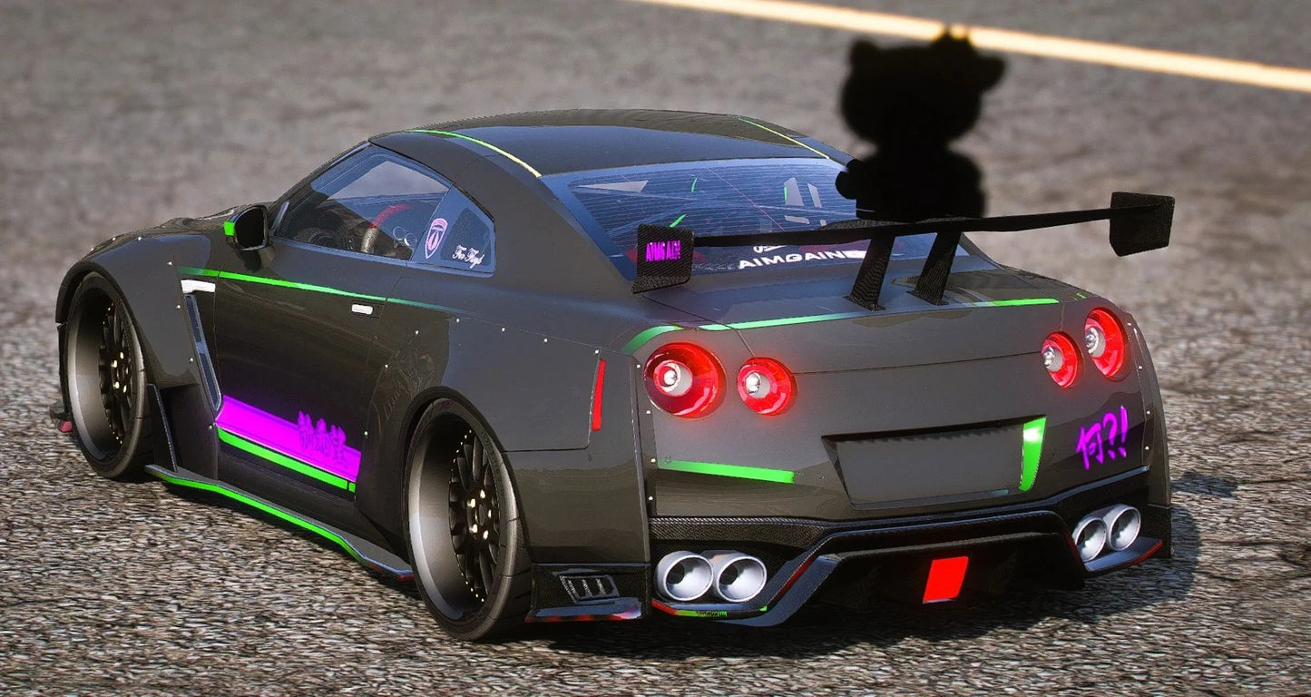 (Debadged) Nissan GTR R35 - Hello Kitty Edition [Animated RGB Lights] | Dr Customs