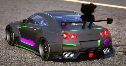 (Debadged) Nissan GTR R35 - Hello Kitty Edition [Animated RGB Lights] | Dr Customs