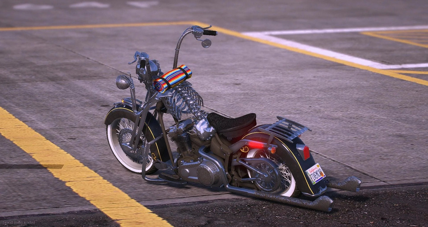 (Debadged) Sringer Softail Halloween Custom Espiritu | Acknod Motorcycle