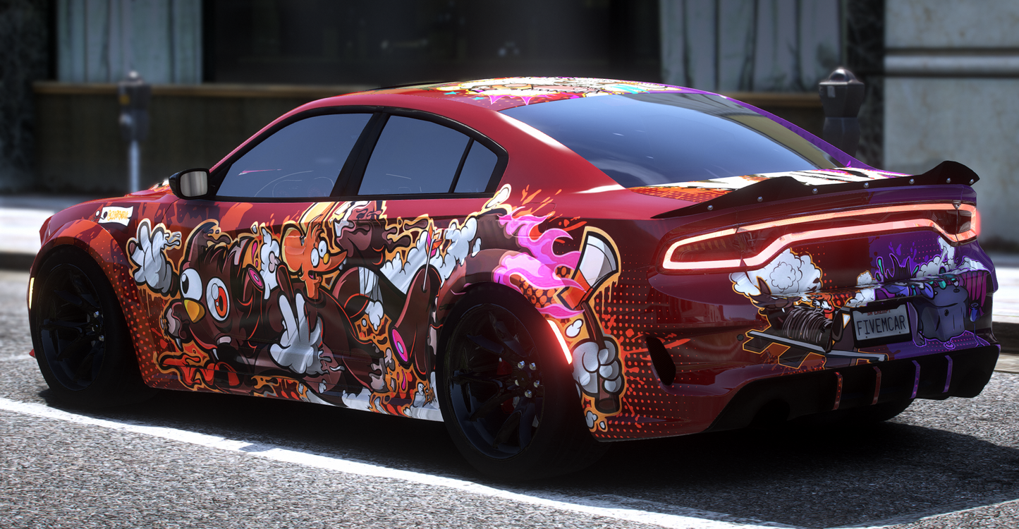 (Debadged) Dodge Charger Block Party (Animated Sunroof + 6 Seater, Seats On Hood And Trunk) | TakeOver GRG