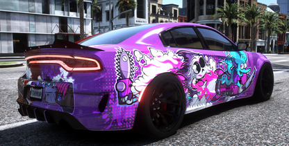 (Debadged) Dodge Charger Block Party (Animated Sunroof + 6 Seater, Seats On Hood And Trunk) | TakeOver GRG