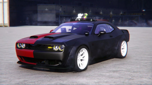 Dodge Challenger Hellcat 2 Colors Mixed Twin Turbo Custom (Animation Window) | Tee East Customs