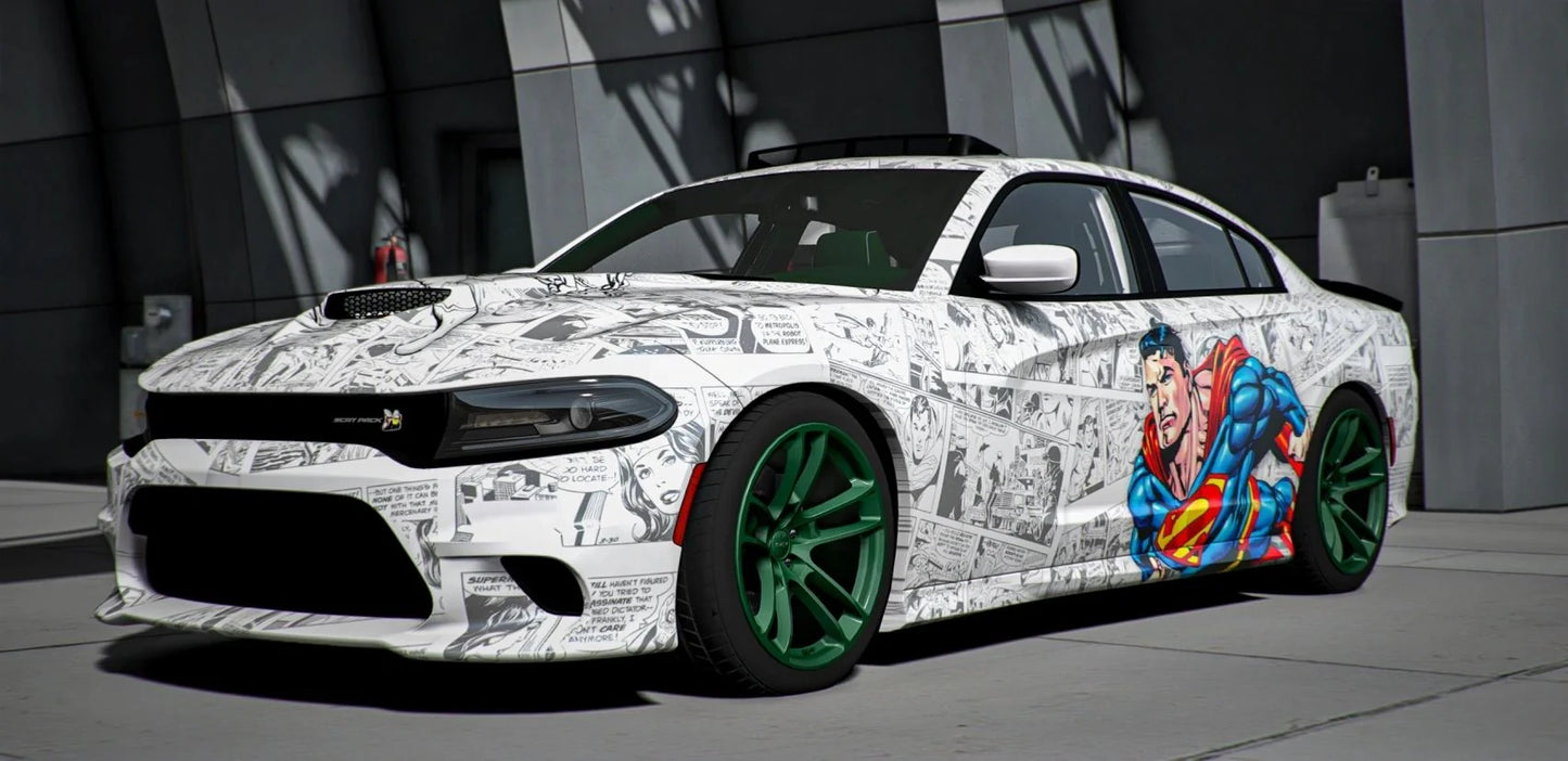 Dodge Charger Scatpack SuperBee Superman Comic Livery | FX Builds
