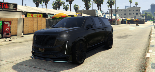 (Debadged) Mansory Escalade Widebody 2023 Concept Butterfly Doors | Indigo