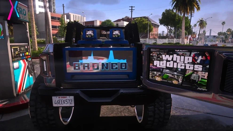 Ford Bronco on Forgiatos Tv's in head rest | PNUT Customs