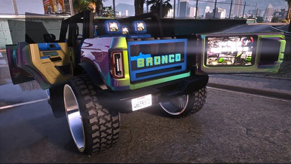 Ford Bronco on Forgiatos Tv's in head rest | PNUT Customs