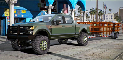Ford F350 FMRanchEnd with Trailer | GZ Customs