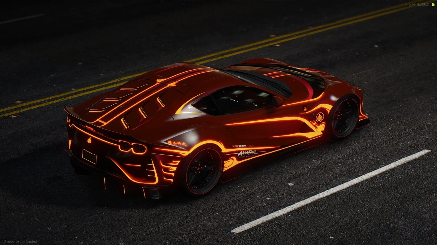 Ferrari 812 Competition Avatar: The Last Airbender [Dinamic Lights] | Port Baek