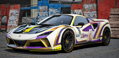 Ferrari F8 Spider Novitec Widebody Luffy Gear 5 [Auto-roof][30+ Tuning Parts] | Port Baek