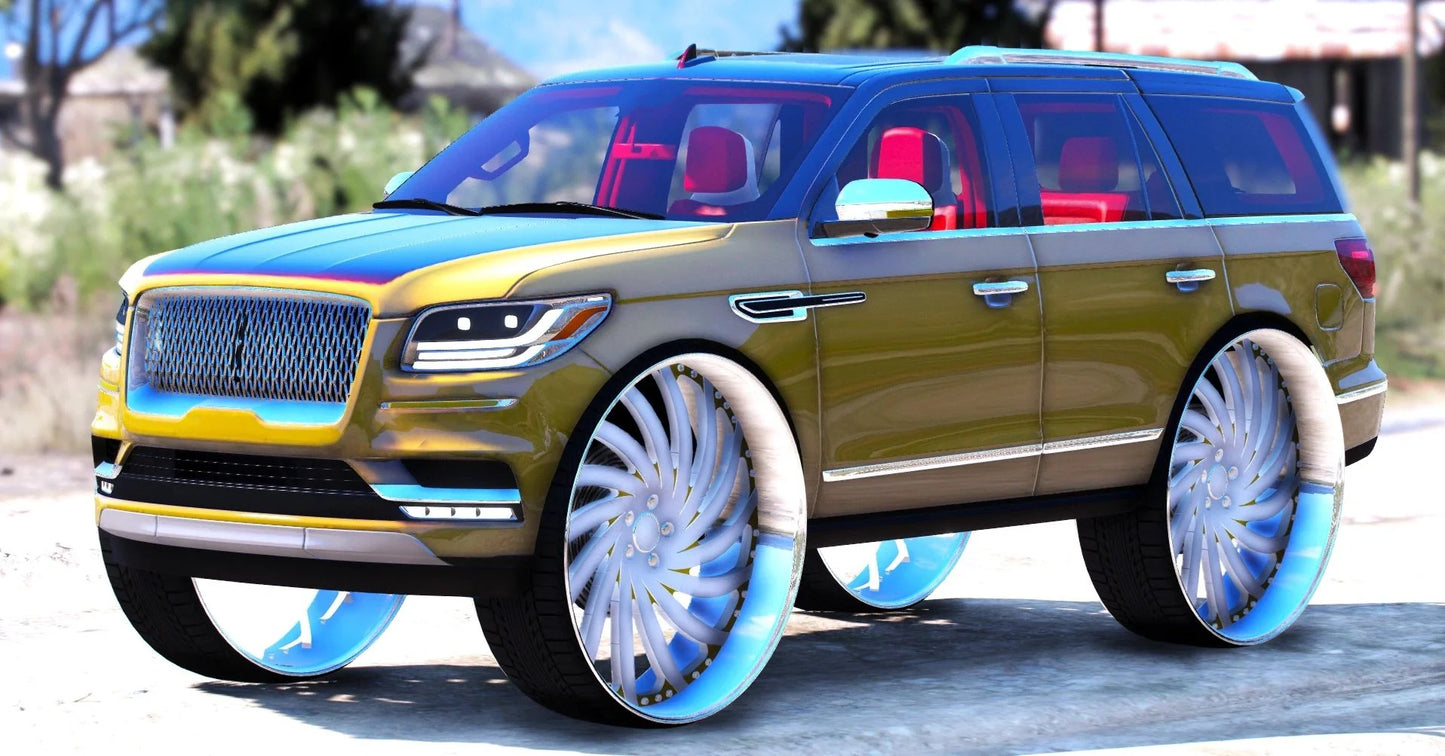 (Debadged) 2022 Lincoln Navigator Big Rims Donk | DonG