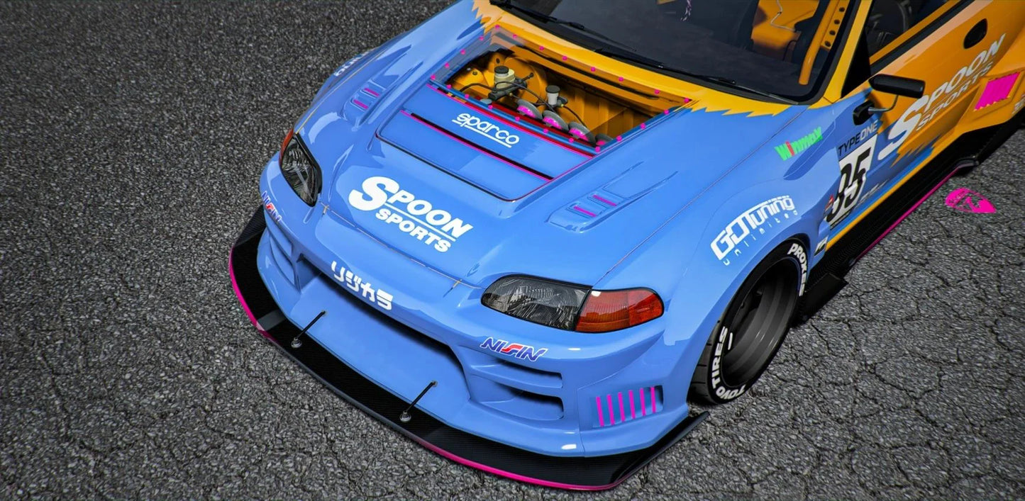 Honda Civic EG6 Spoon [90+ Tuning Parts] [Dinamic Lights] | Port Baek