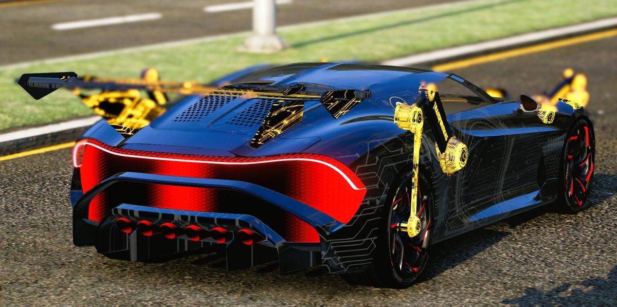 (Debadged) Bugatti La Voiture Noire Transformers Edition Glow RGB 3D [Dinamic Lights] | CaRot Designs