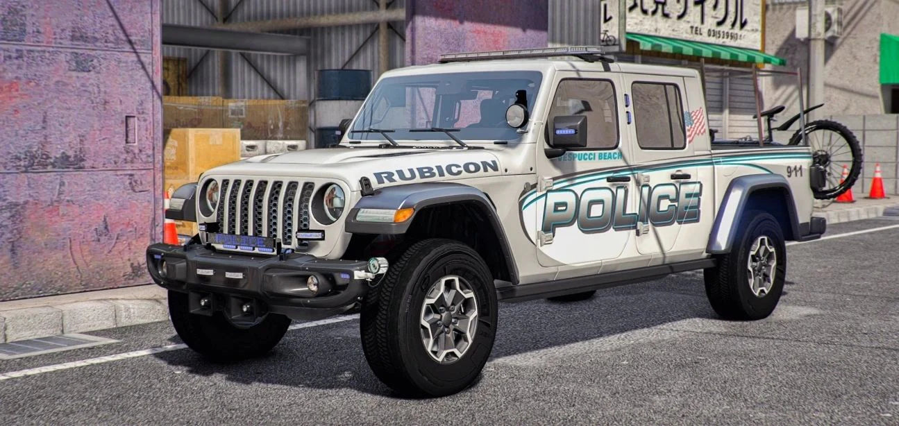 Jeep Wrangler Beach Police | Grime