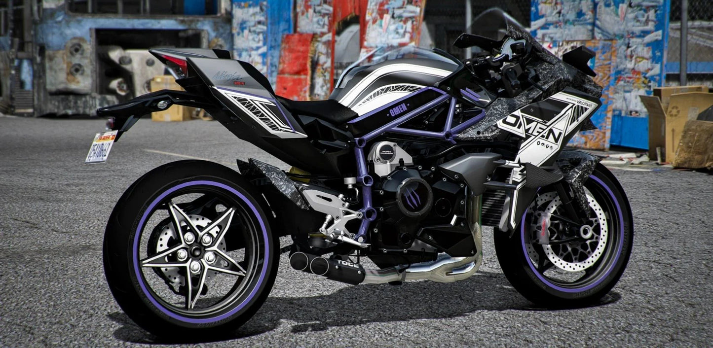 Kawasaki H2R Valorant: Omen Forged Carbon | Port Baek