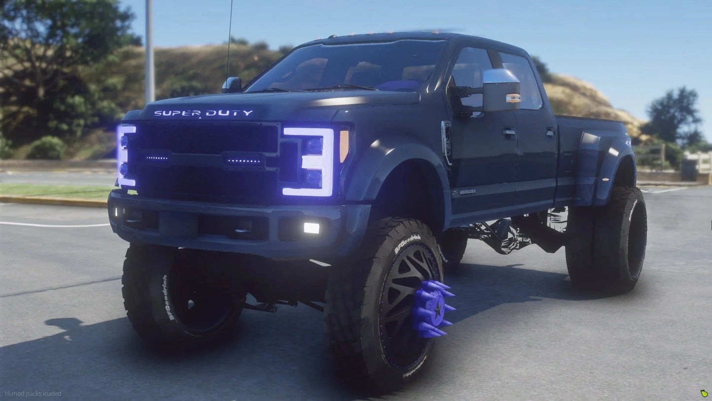 Lifted Ford F-450 Dually On American Force