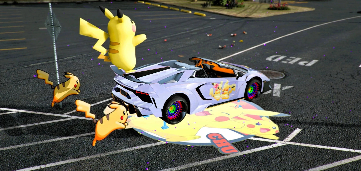 Lamborghini Aventador Pikachu Edition [Dinamic Lights] | GG