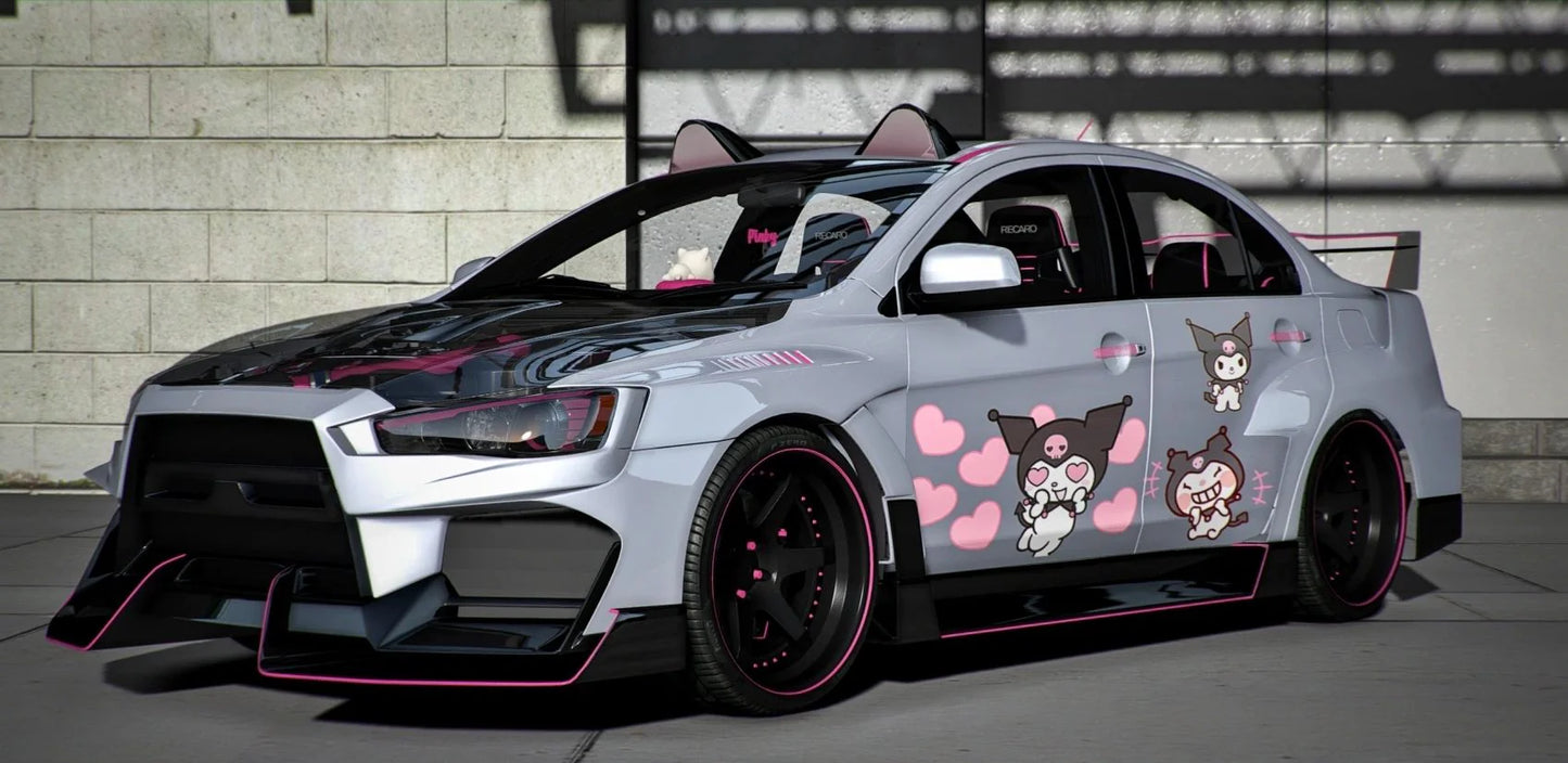 (Debadged) Mitsubishi Lancer Evolution X FR-400 Pinky | DEFz Customs