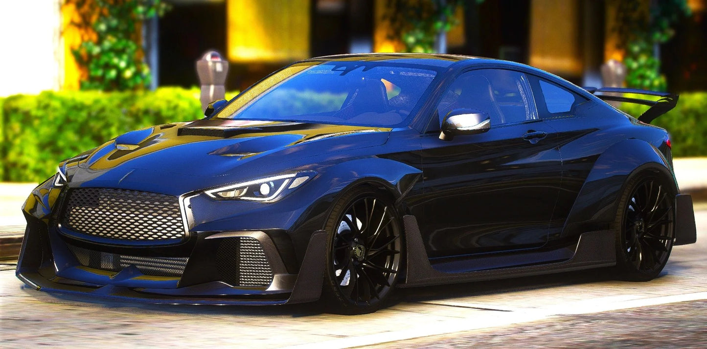 (Debadged) Infiniti Q60 Black S Hycade Edition | Zeed