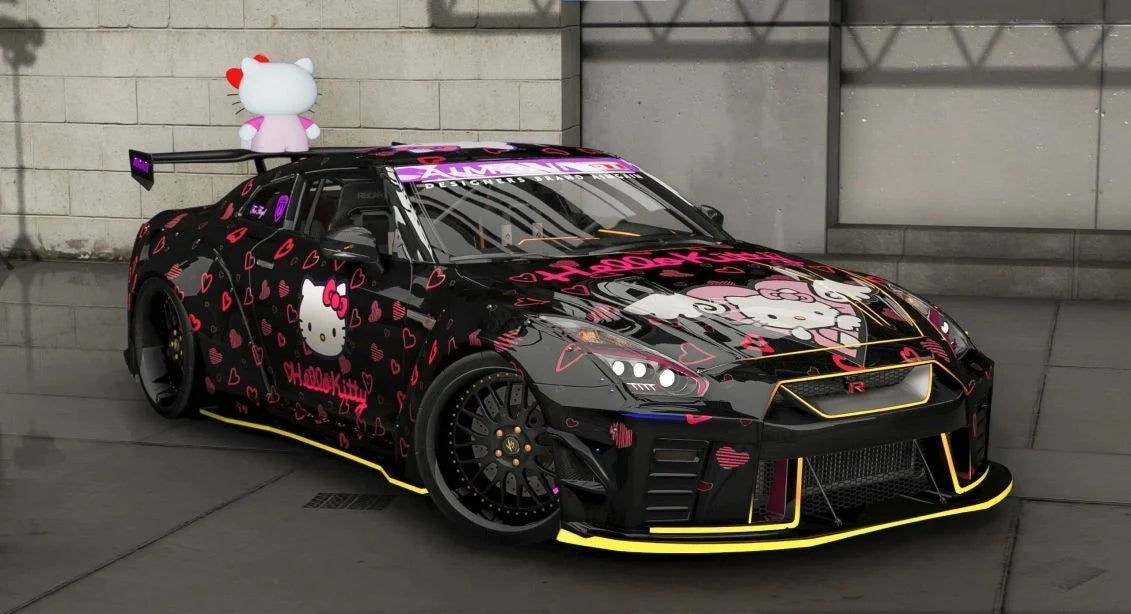 Nissan GTR R35 - Hello Kitty Edition [Animated RGB Lights] | Dr Customs