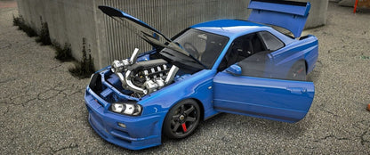 Nissan R34 Skyline with LSX 454 Twin Turbo Swap | 3RR0R