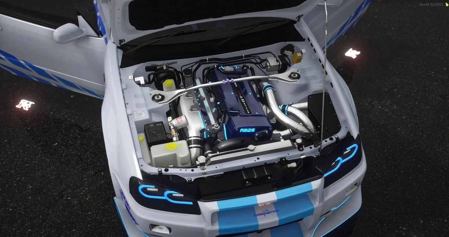 Nissan Skyline GTR R34 Paul Walker [250+ Tuning Parts] | Port Baek