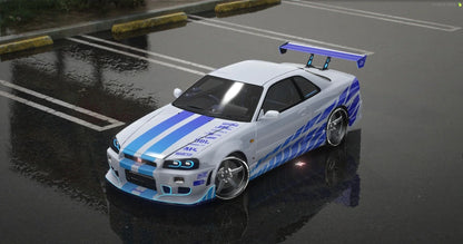 Nissan Skyline GTR R34 Paul Walker [250+ Tuning Parts] | Port Baek