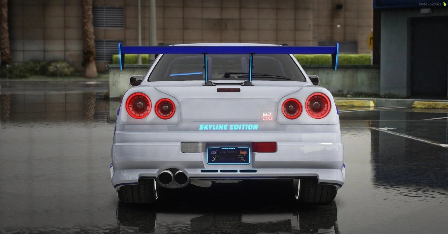 Nissan Skyline GTR R34 Paul Walker [250+ Tuning Parts] | Port Baek