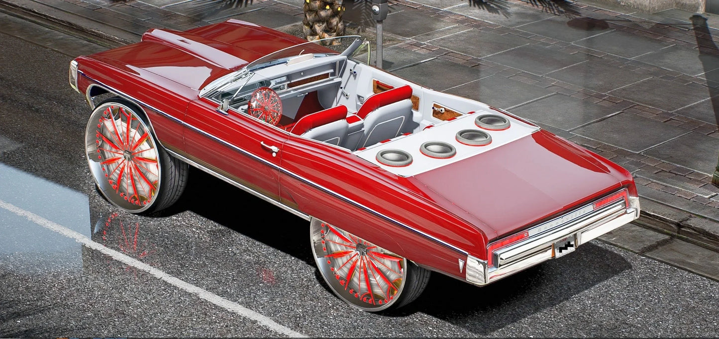 Pontiac Boneville 1968 Donk| BleU