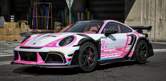 Porsche 911 Evo Mansory Harley Quinn [48+ Tuning Parts] [Dinamic Lights] | Port Baek