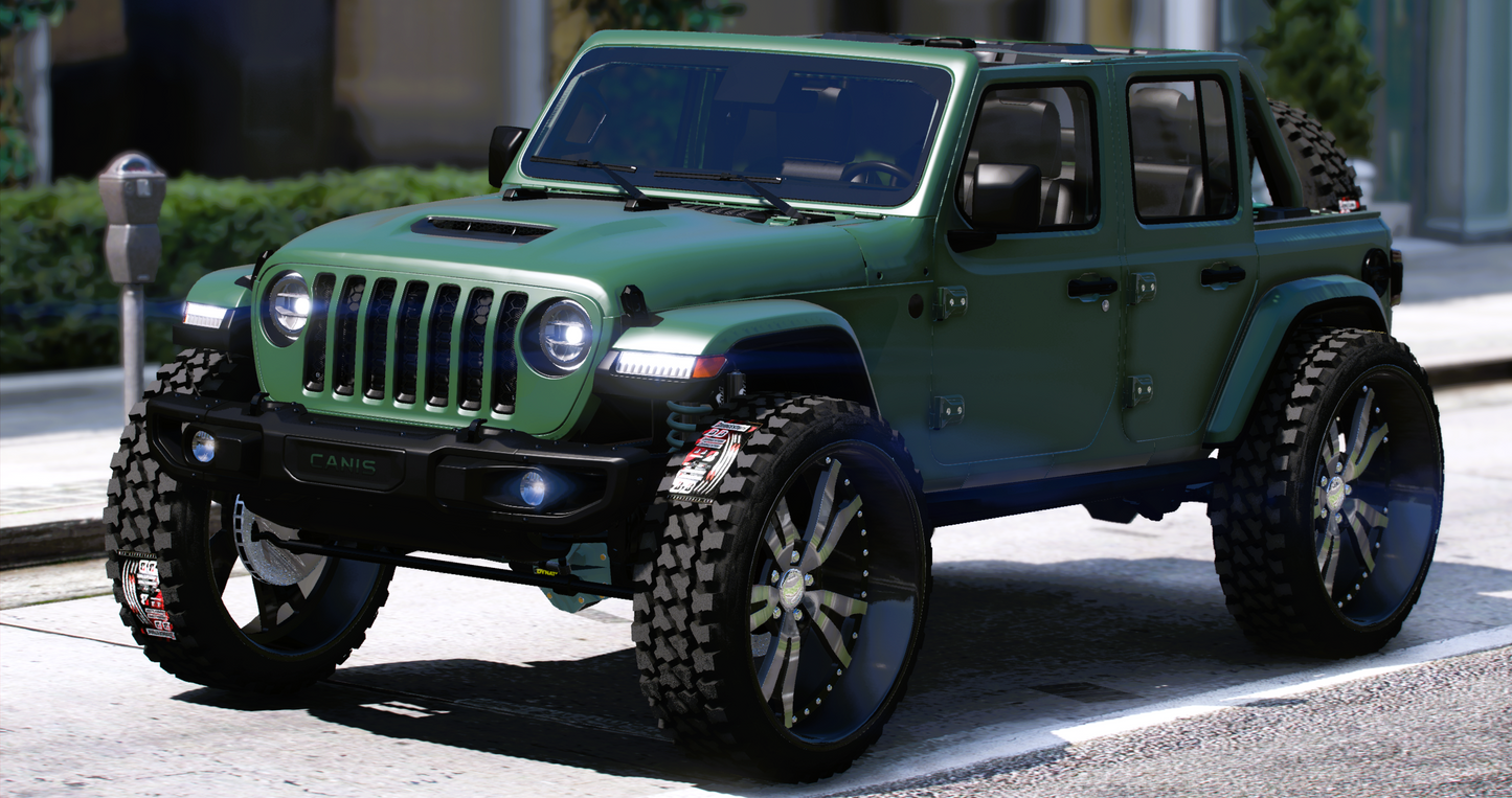 (Rebranded) Jeep Wrangler Rubicon On Brushed Forgis With Matching Trailer