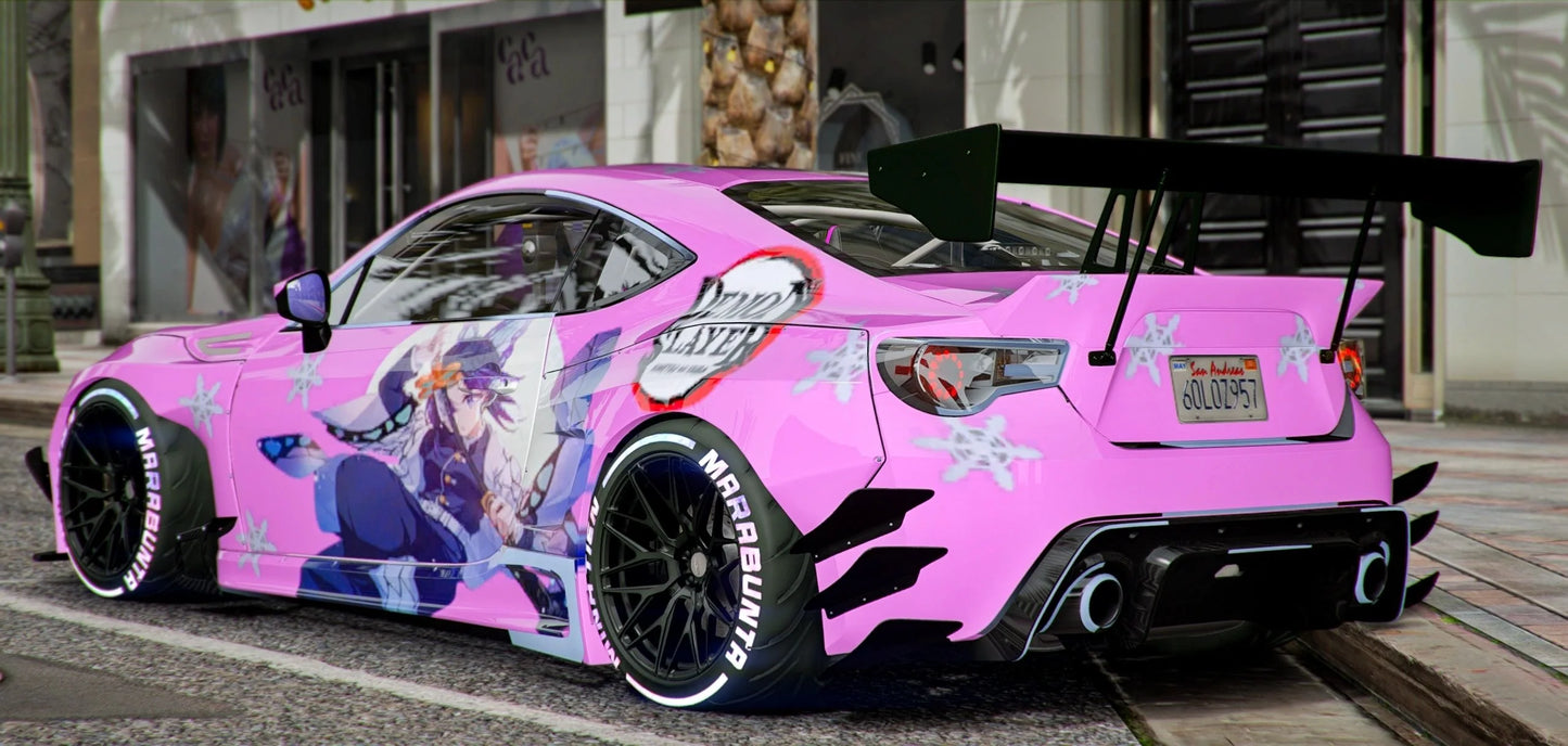 Subaru BRZ Demon Slayer [Dinamic Lights] | Kick Store