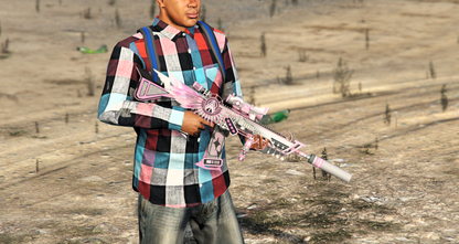 Custom Anime-Themed Assault Rifle